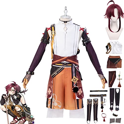 Amalon Genshin Impact Shikanoin Heizou Cosplay Kostüm Outfit Spielfiguren Hutao Klee Uniform Full S