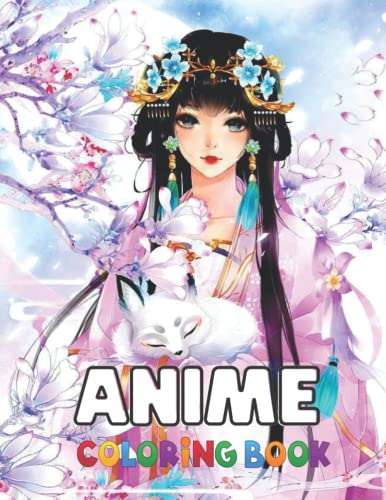 Anime Girls ing Book: 100 unique coloring pages for kids and adults.