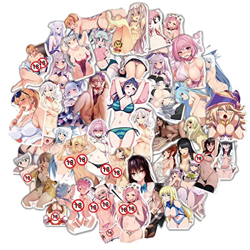 100Pcs Anime Hentai sexy Stickers Suncensored Decals for Phone Luggage Cute Car Sticker Girls