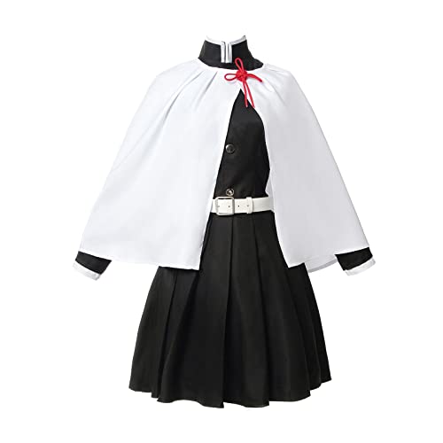 Demon Slayer Cosplay Kostüm Tanjirou Zenitsu Giyuu Anime Kimono Outfit weiß schwarz)