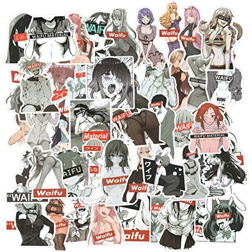 50PCS Japanese Anime Hentai sexy Girls Stickers Dirty Waifu Sticker Waterproof Vinyl Lovely Decals f