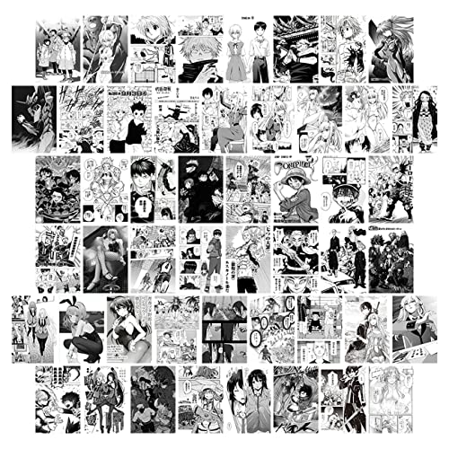 Miotlsy Anime Poster, 50 Stück Anime-Panel, ästhetische Bilder, Wand-Collage-Set und junge Wanddru