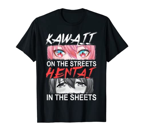 Kawaii auf den Straßen Hentai in Blättern T-Shirt