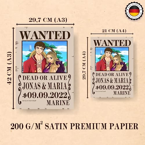ALBALINO – Personalisiertes One Piece Wanted Poster mit – Bild 5