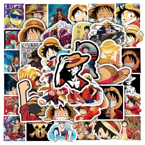 50 Stück/Lot One Piece Luffy Single Anime Aufkleber, Beliebte Wasserdichte Vinyl Graffiti Aufkleber