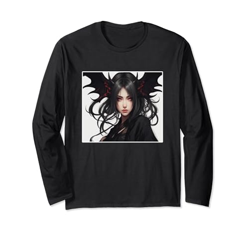 Anime Girl She Devil Dämonin Teufelin yandere Langarmshirt