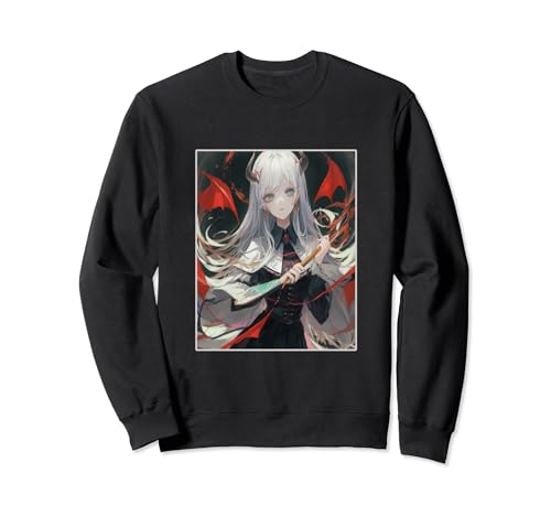 Anime Girl She Devil Dämonin Teufelin yandere Sweatshirt