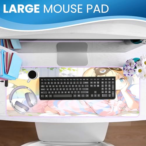 Mousepad Gaming Süßes Waifu Anime XXL Gummibasis Pad Tastaturmatte