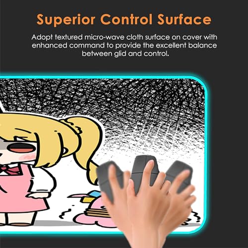 Mousepad Gaming Süßes Waifu Anime XXL Oberflächenoptimierung Tastaturmatte Druck