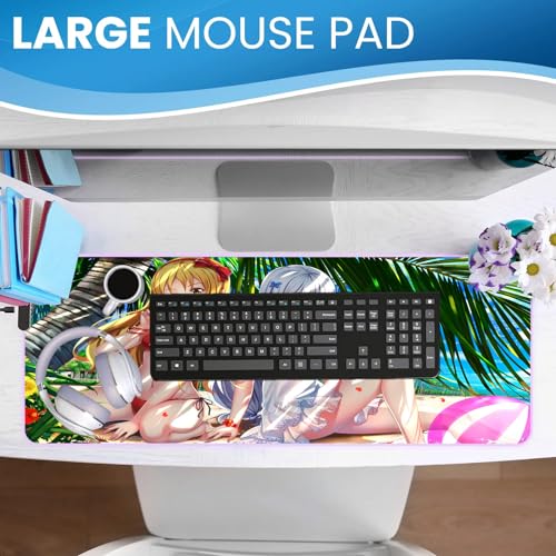 Mousepad Gaming Süßes Waifu Tastaturmatte XXL Druck Anime Heimbüro unterlage