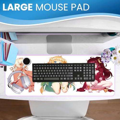 Mousepad Gaming Süßes Waifu Tischdecke Druck Anime XXL Gummibasis Pad