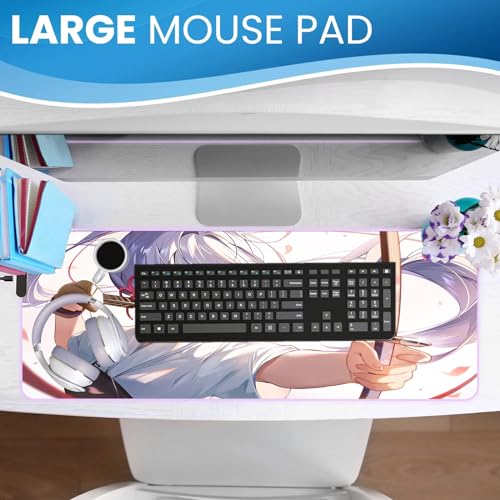 Mousepad Gaming Süßes Waifu XXL Anti Schmutz Tischdecke längern Anime