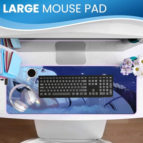 Mousepad Gaming Süßes Waifu matte XXL Weich Tastaturmatte Anti Schmutz Anime