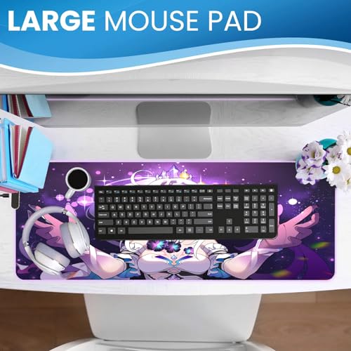 Mousepad Gaming Süßes Waifu Tischset Heimbüro Tastaturmatte XXL Oberflächenoptimierung Anime