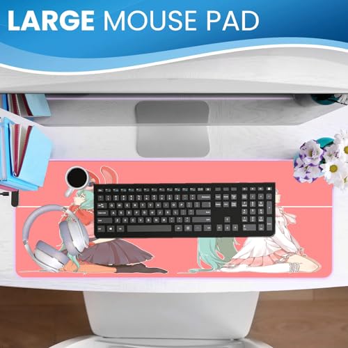 Mousepad Gaming XXL Süßes Waifu Anime Übergroß Tastaturmatte Heimbüro Tischset