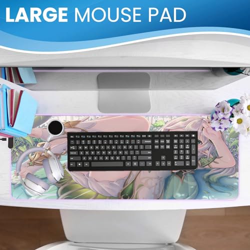 Mousepad Gaming XXL Süßes Waifu Anime Heimbüro Tischset Übergroß Tastaturmatte