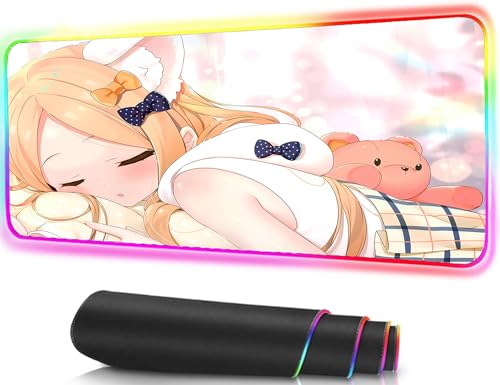 Mousepad Gaming groß Süßes Waifu Anime XXL Anti Schmutz Weich matte