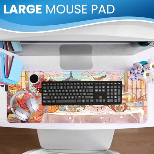 Mousepad Gaming groß Süßes Waifu Gummibasis matte XXL Heimbüro Anime