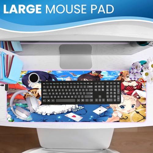 Mousepad Gaming groß Süßes Waifu Tastaturmatte XXL Druck Anime Heimbüro matte