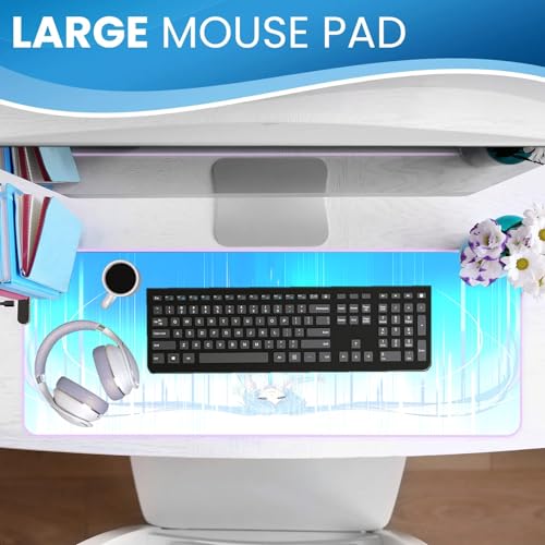 Mousepad Gaming groß Süßes Waifu Tastaturmatte XXL Weich Tischdecke Anime