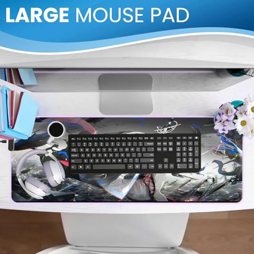 Mousepad Gaming groß Süßes Waifu Tastaturmatte XXL Spieler Tischset Einfach zu säubern Anime