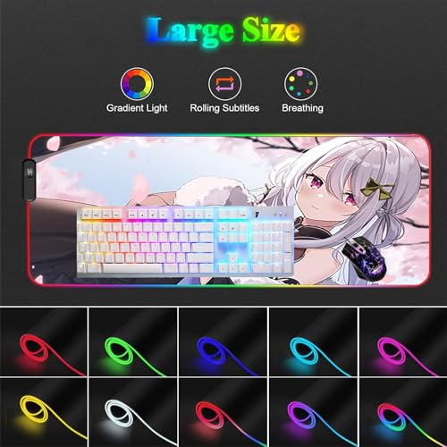 Mousepad Gaming groß Süßes Waifu Übergroß Tastaturmatte XXL dicken Anime