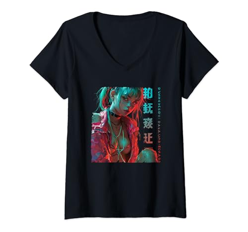 Damen Anime Hentai T-Shirt mit V-Ausschnitt | Dein Otaku Shop für Anime, Dakimakura, Ecchi und mehr
