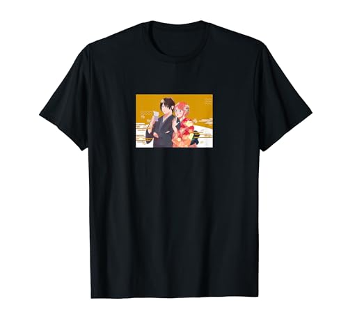 Entzückendes Anime-Paar in Yukata das chinesische T-Shirt