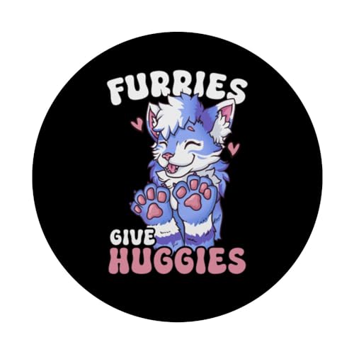Furries Give Huggies Cute Cosplay Furry Fandom PopSockets mit austauschbarem PopGrip