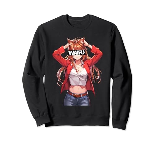 ästhetisches Waifu Anime Otaku Girl Vaporwave Sweatshirt