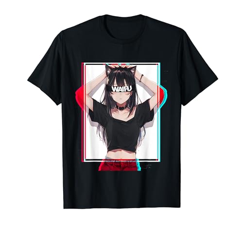 ästhetisches Waifu Anime Otaku Girl Vaporwave T-Shirt