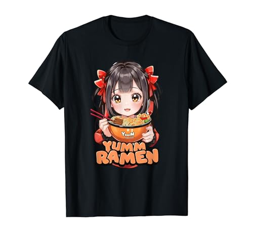 Kawaii Ramen T-Shirt, Neko Waifu Streetwear, Anime T-Shirt