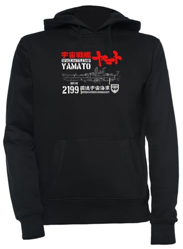 Luxogo Japan Yamato Unisex Schwarz Kapuzenpullover Herren