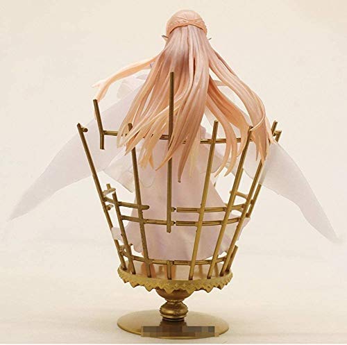 MyrRhe Anime, Sword Art Online/Sao: Yuuki Asuna Hübsches Waifu, Weißes Kleid, Nackte Füße Sitzen