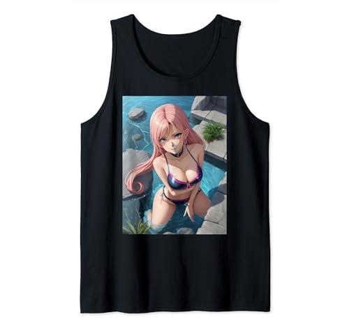 r sexy Anime Manga Waifu Bikini Badende Portrait Tank Top