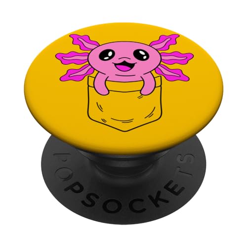 s Baby Axolotl In The Pocket Kawaii Anime PopSockets mit austauschbarem PopGrip