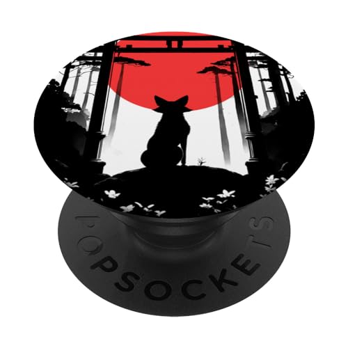 Rotes Kitsune ästhetisches Torii-Tor der roten PopSockets mit austauschbarem PopGrip