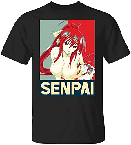Senpai Sexy Girl High School Dxd T-Shirt Kawaii Waifu Anime Cosplay Mens Tee