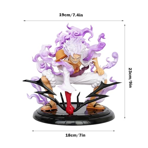 Ubephant One Piece Figur, Luffy Gear 5 Figuren 23cm, Anime Figuren, Strohhut Ruffy Statue, Geburtsta