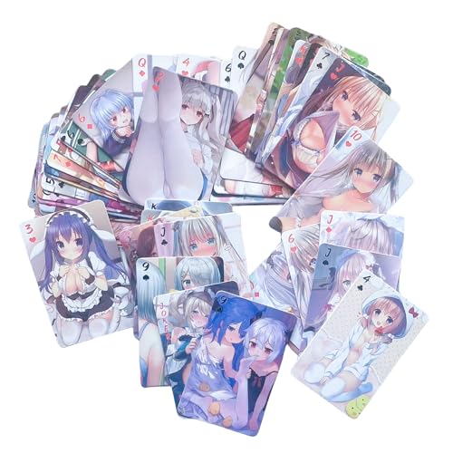 Lewd Anime Pokerkarten: Unzensierte Hentai Waifu Karten sexy Kartenspiele & Sammler, kostenlose Aufb