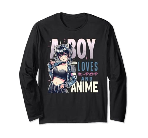Boy Who Loves K-Pop And Anime Otaku Manga Manwha Koreanisch Langarmshirt