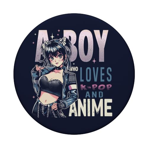 Boy Who Loves K-Pop And Anime Otaku Manga Manwha Koreanisch PopSockets mit austauschbarem PopGrip