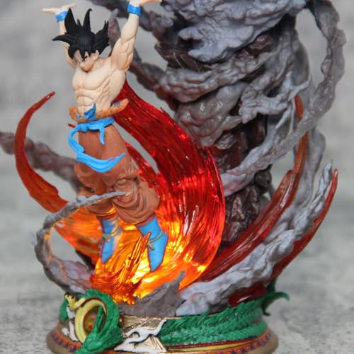 Anime Figure Goku Super Saiyan Son Can Emit Light Hunter Dragon Bulle 23CM