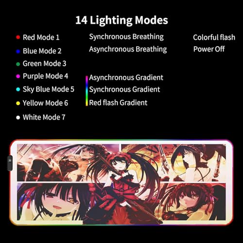 Mousepad Gaming groß Süßes Waifu Anime XXL Riesig Tischset Gummibasis Pad