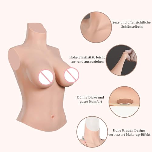 Silikon Brüste Brustformen Realistisch Halb Stil Brustplatten Crossdresser Transgender Cosplay Cup