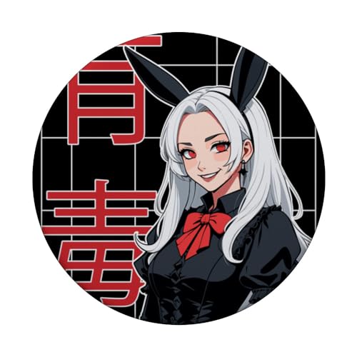Cyberpunk Anime Girl Futuristisches Urban Bunny PopSockets mit austauschbarem PopGrip