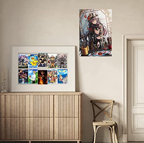 Genshin Impact Poster, Anime Poster,Premium Poster Set Wanddekoration Figur Manga Schlafzimmer Deko 