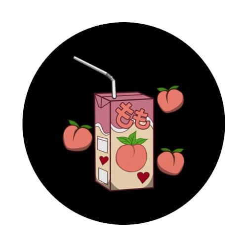 Peach Shake Kawaii Japan & Korea K-Pop Retro 90 Otaku Anime PopSockets mit austauschbarem PopGrip