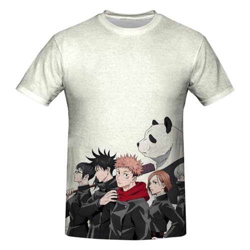 Anime-Itadori Yuji/Gojo Satoru/Fushiguro Megumi Gedruckte Kurzarm-Mode Lose T-Shirt Sommer Rundhalsa