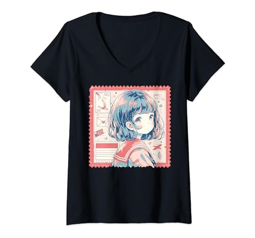 Damen Schulmädchen Anime Kawaii Stempel Antisozial Japan